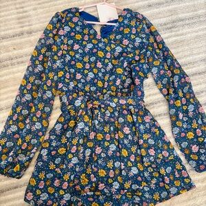 Francesca's Collections Blue Floral Kids Dress